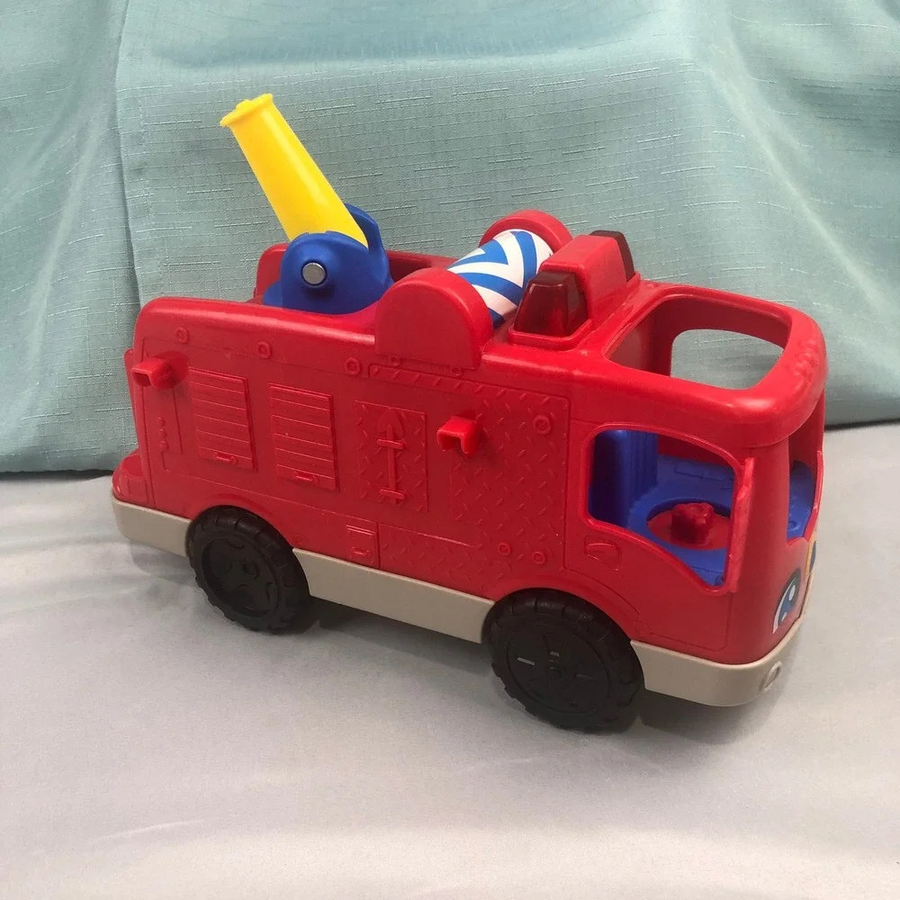 Fisher Price Musical Fire Truck Red 2016 Toy Vehicle, No Little People, Works